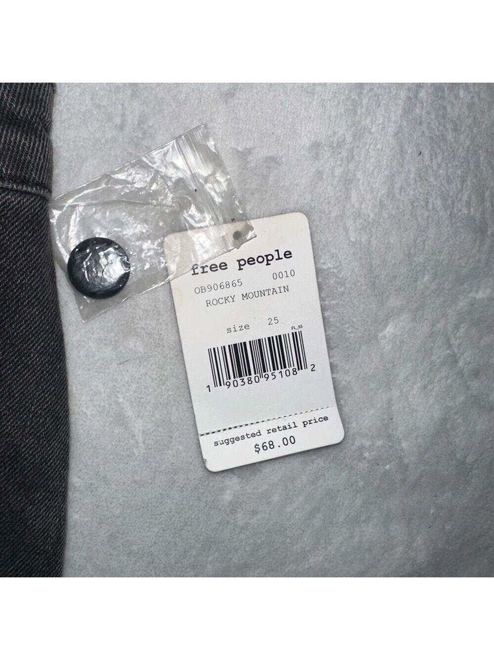 Free People Dark Gray Button-Front Midi Skirt we are the people NWT size 25 - Picture 9 of 15